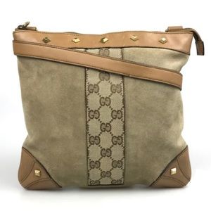 Authentic Gucci Crossbody Shoulder Bag Suede